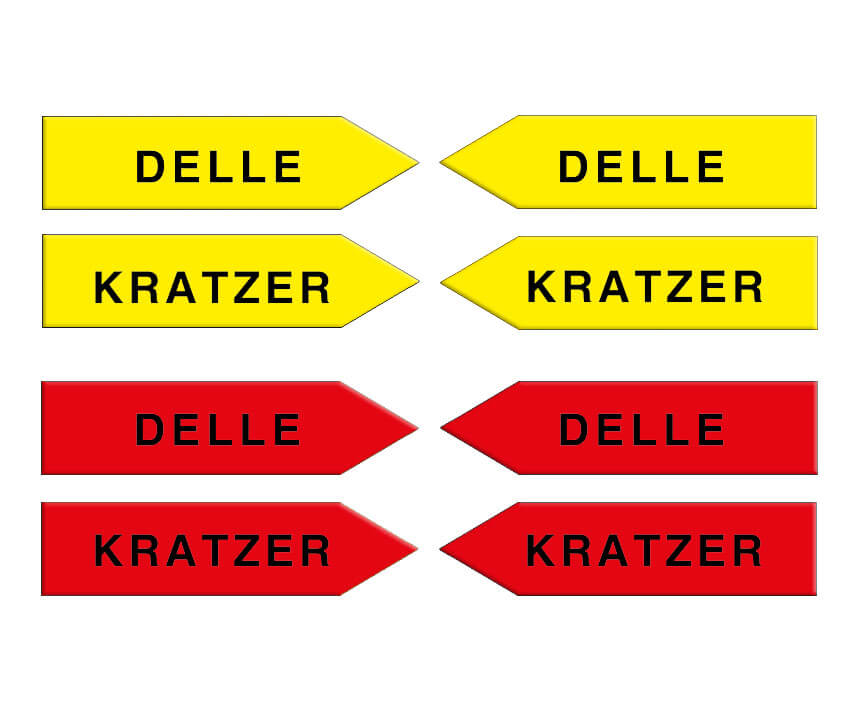 Magnetpfeile Set gelb/rot, 10 x 2,5cm (LxB), Sortiment KD