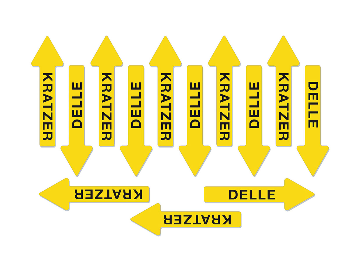 Magnetpfeile Set gelb, 7,5 x 1,0cm (LxB), Sortiment KD