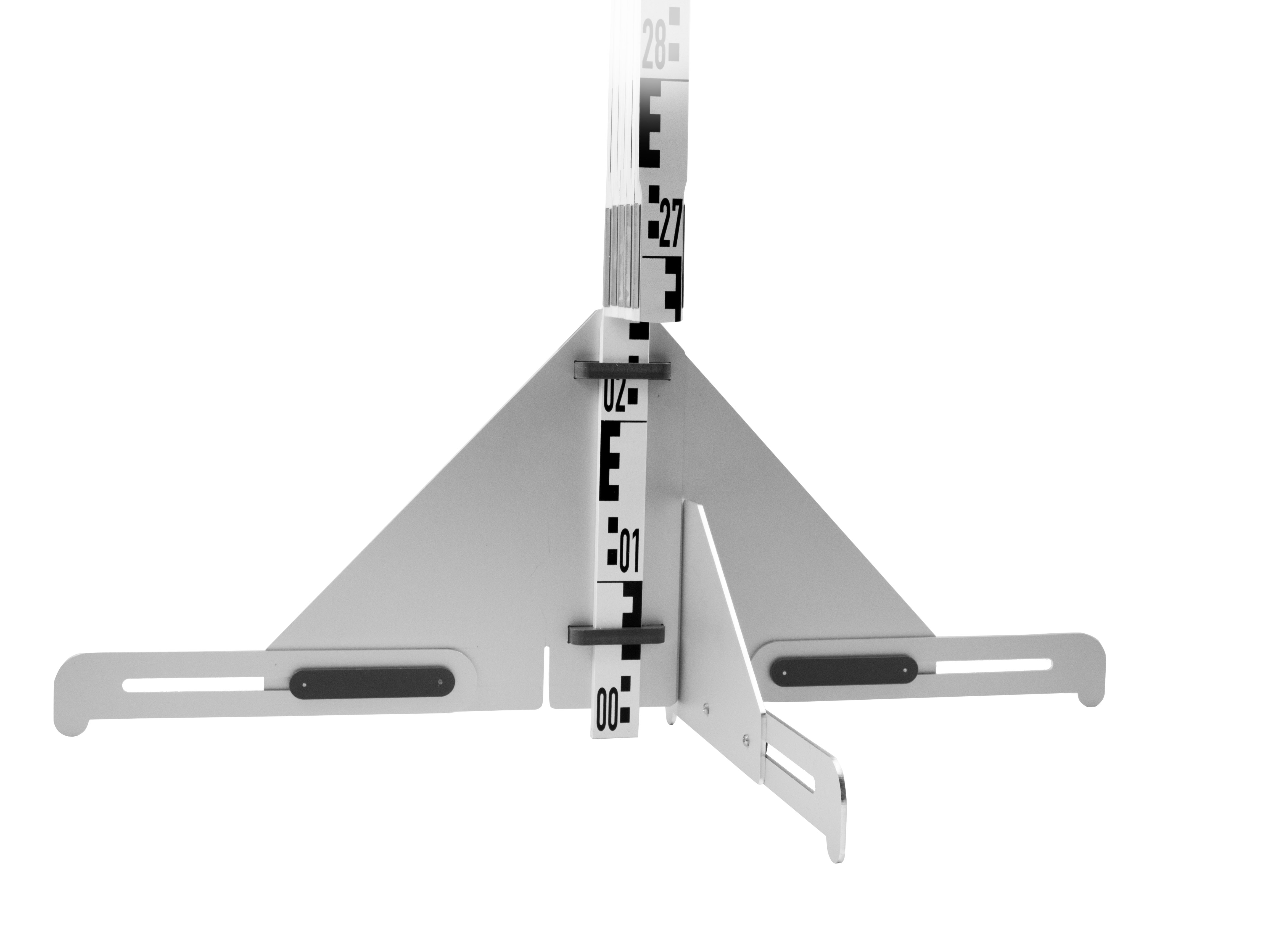 Halterung für Geometerstäbe freistehend