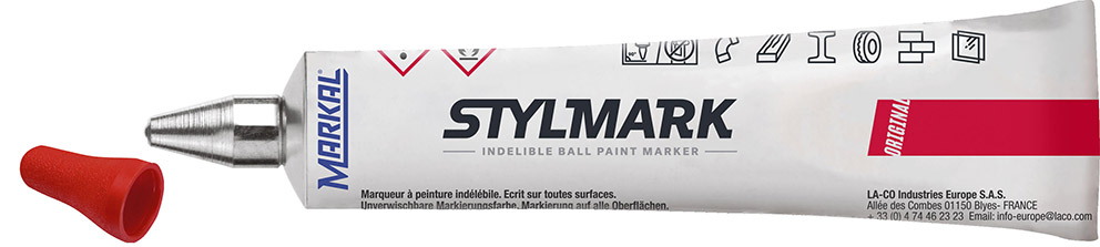 Permanent Tubenmarker, rot