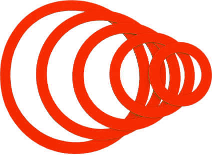 Magnetringe, 4 - 12cm (D), rot