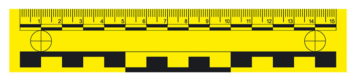 Messlineal, magnetisch, 15 x 3cm (LxB), gelb