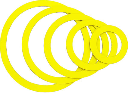Magnetringe, 4 - 12cm (D), gelb