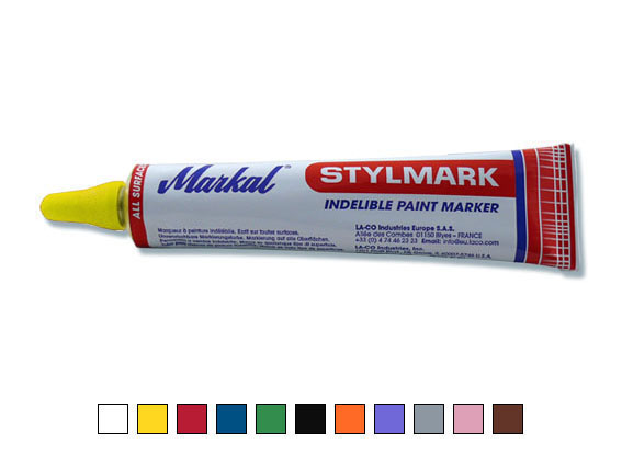 Permanent Tubenmarker, gelb