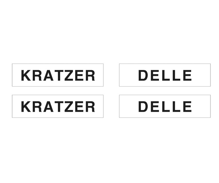 Magnetlabel Set weiß, 10 x 2,5cm (LxB), "Sortiment KD"