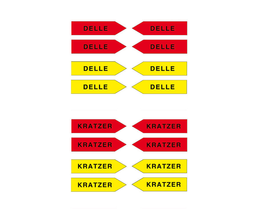 Haftpfeile Set gelb/rot, 10 x 2,5cm (LxB), "Sortiment KD"