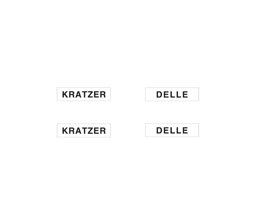 Magnetlabel Set weiß, 5 x 1,5cm (LxB), "Sortiment KD"