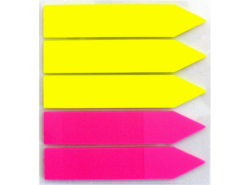 Klebepfeile 100 mm, Folie, gelb/magenta