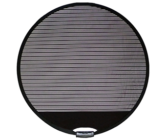 Dellenreflektor-rund-faltbar, rund 82 cm (D) mit Logofeld und 3/8" Stativgewinde am Griff