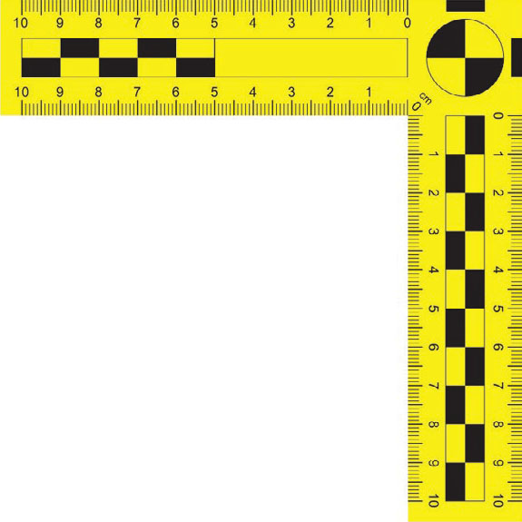 Winkel-Skala, magnetisch, 10 × 10cm, gelb