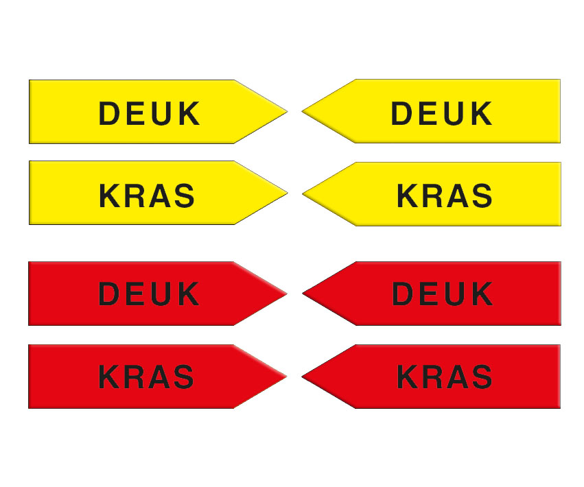 Set magnetische pijlen geel/rood, 10 x 2,5 cm (LxB), “Assortiment KD”