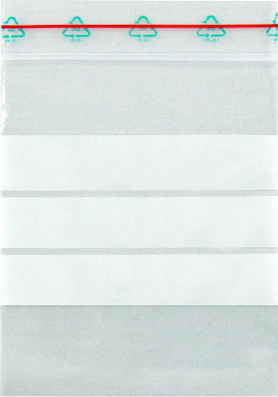 Probenbeutel PE, mit Beschriftungsfeld,  100 x 150mm, Stärke 0,05mm