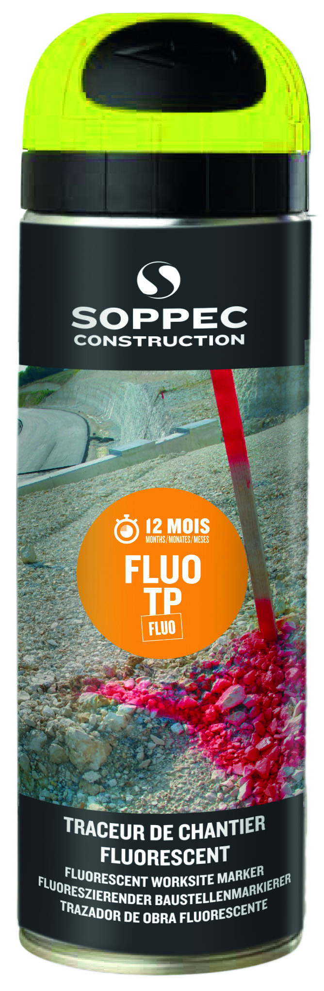Sprühfarbe grellgelb, 500ml, Fluo TP