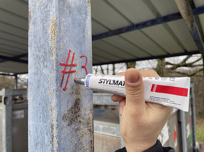 Permanent Tubenmarker, gelb