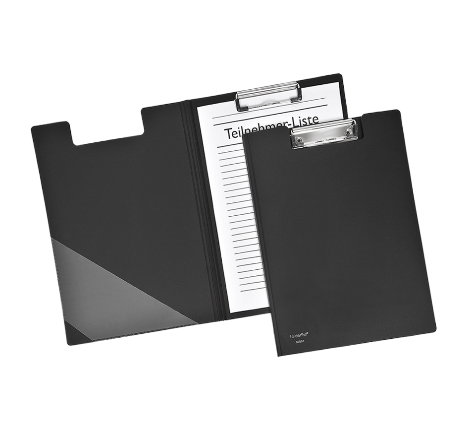 Klemmmappe FolderSys schwarz, 22,5 × 31,5cm