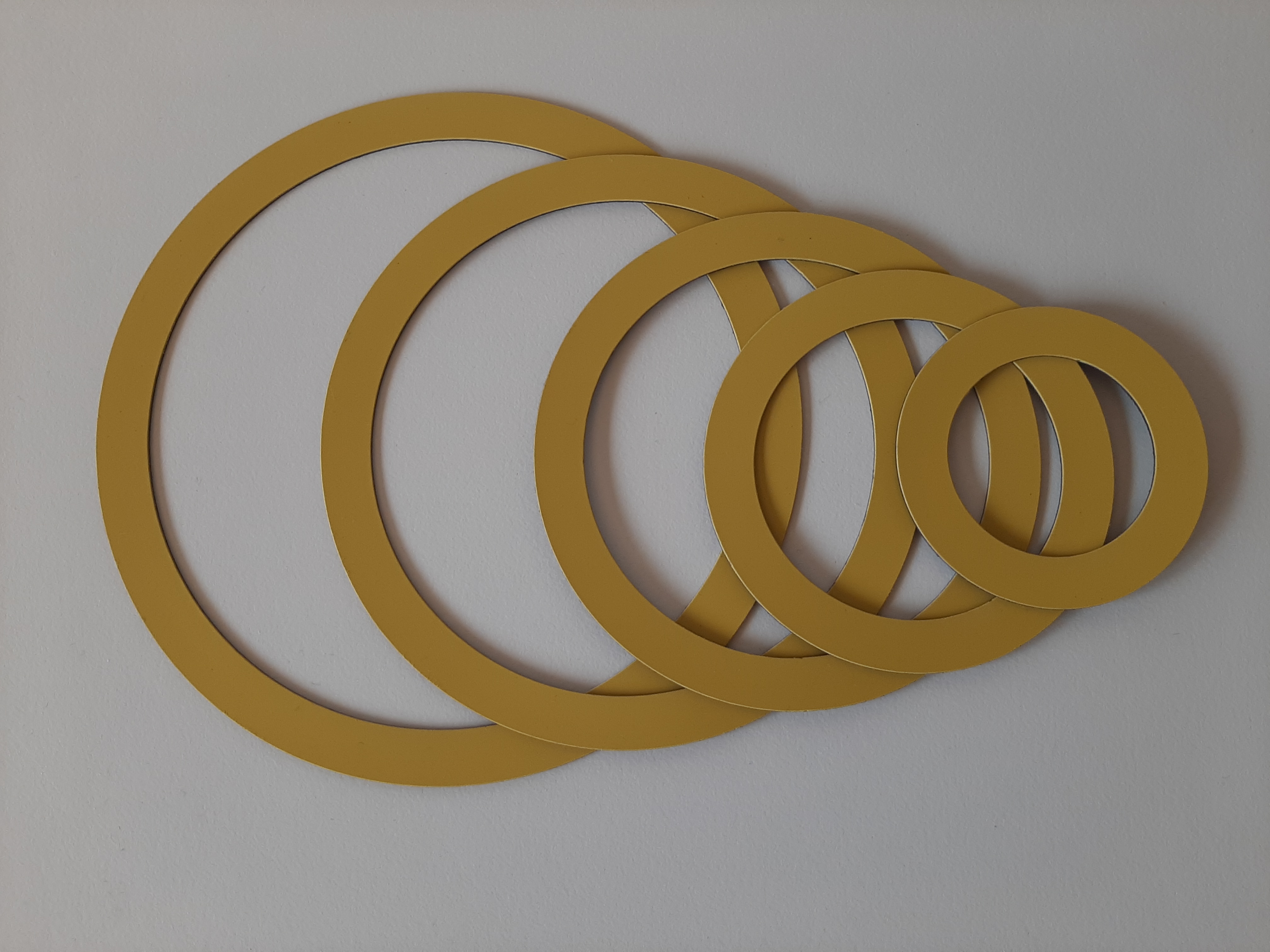 Magnetringe, 4 - 12cm (D), grellgelb