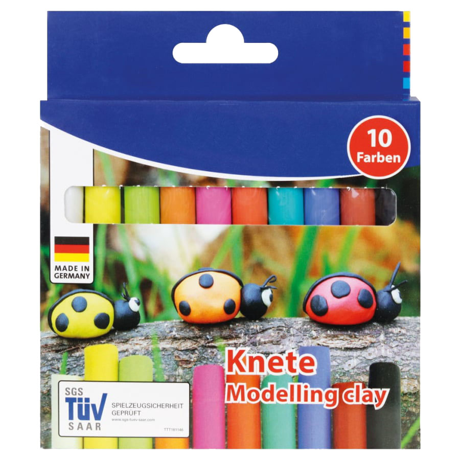 Knetmasse Plastilin, Set mit 10 verschiedenen Farben