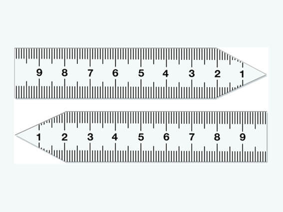 Zeigerlineal-Set, magnetisch, 10 x 2cm (LxB)